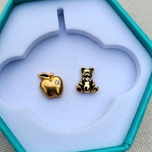Origami Owl Bear & Apple Charms